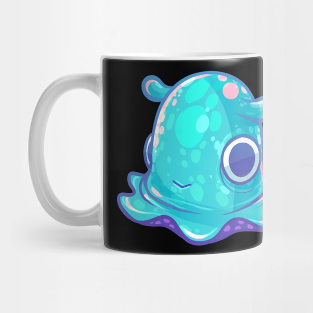 Cute Turquoise Dumbo Octopus by Claire Lin